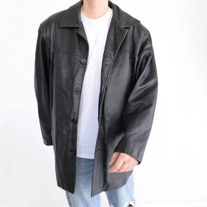 Danier Leather  Button-Up Winter Coat - Large - Vintage